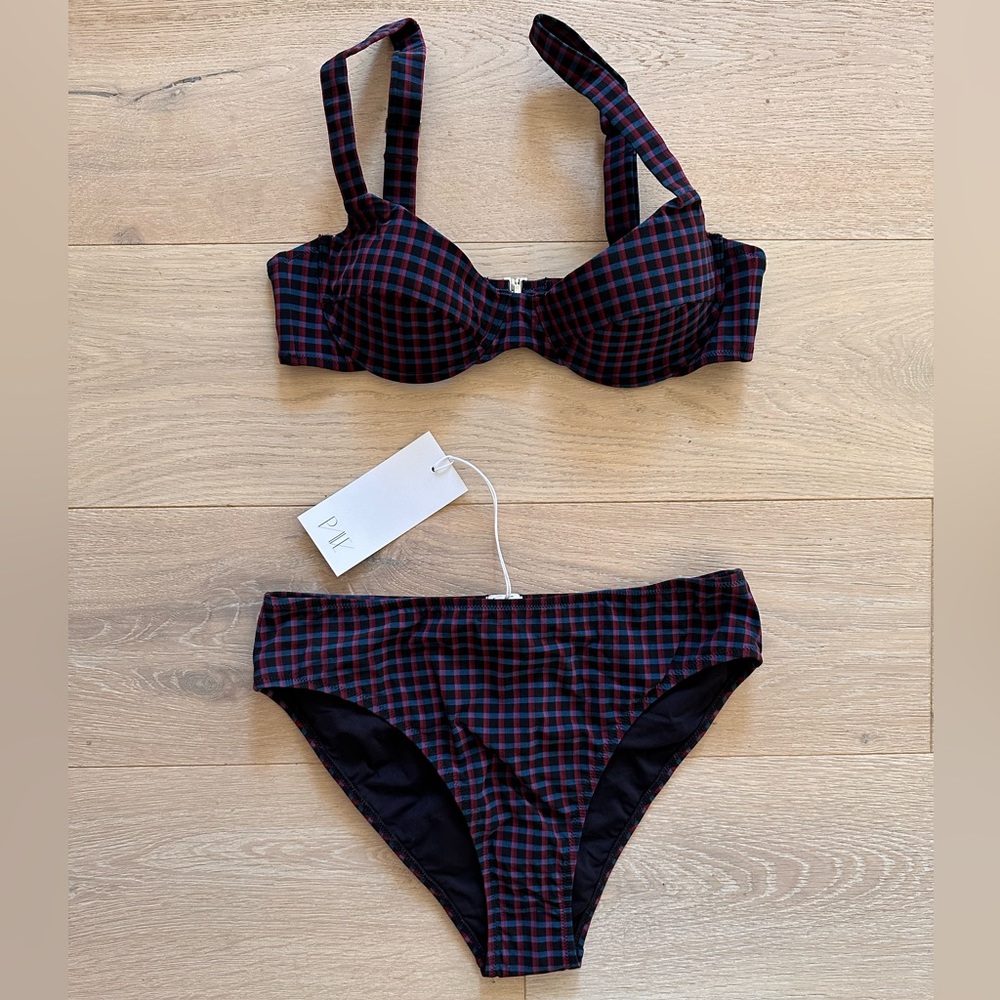 Pale Swimwear Bikini in Marino Plaid